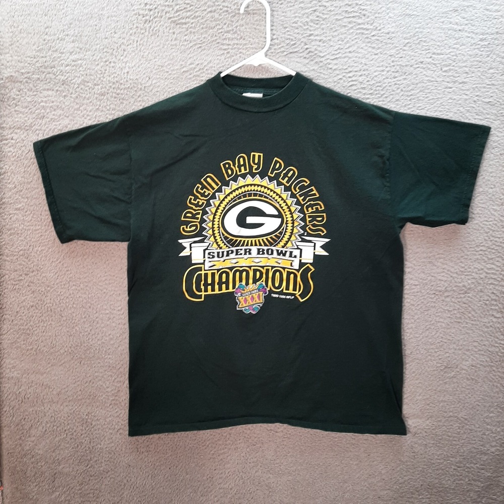 Vintage Green Bay Packers Shirt Adult Extra Large Green NFL Football 90s Tultex